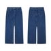 Men's Clothing Classic Straight Leg Washed Denim Jeans - Vintage Blue, Mid Rise, Non-Stretch Cotton For Men & Women (S/M/L/XL) Classic Straight Leg_mkmklike.com