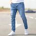 Men's Slim Fit Skinny Jeans Trendy Casual American Style Summer New In Stock_mkmklike.com