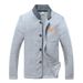 Men's Clothing high quality leather label sweatshirt, versatile cardigan, men's simple jacket, autumn clothing hot sale 9955_mkmklike.com