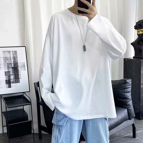 Men's Clothing Loose Straight Pants Ins Drop Feeling Boys Casual Wide Leg Nine Point Pants Trousers_mkmklike.com