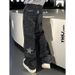 Men's Clothing Men's High Street Retro Cool Wide Leg Jeans Loose Straight Leg Five Pointed Star Patchwork Leather Long Pants Autumn Style_mkmklike.com