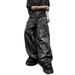 Men's Clothing Trendy Brand Design Patch Jeans Men Y2k Dark Series High Street Straight Pants Loose Shorts_mkmklike.com