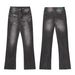 Men's Clothing Retro 2025 Style Trendy Street Washed Black Design Straight Through Micro Flared Men's Denim Trousers_mkmklike.com