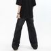 Patchwork Jeans High Street Trendy Oversized Straight Leg Wide Leg Trousers Style Heavyweight High End For Men And Women_mkmklike.com