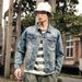 Loom Men's Trendy Slim Fit Coat Top European And American Street Style Retro Plus Size Loose Denim Jacket For Men Autumn_mkmklike.com