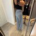 Women's Hot Selling Rhinestone High-Waisted Washed Jeans, Loose Fit, Slim Fit, Versatile Straight Leg Pants_mkmklike.com