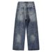 Vintage American Style Washed Straight Leg Jeans For Men & Women - Relaxed Fit Comfortable Cotton Denim Pants All Season_mkmklike.com