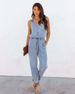 Women's Loose Sleeveless Denim Jumpsuit Spring Summer New Product Casual Wide Leg Overall Clothing For Females_mkmklike.com