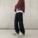 Suitable For All Seasons LKTM Men's Fashion#High Street Vibe Style Draped Jeans For Men With Back Zipper Trendy Casual Long Pants_mkmklike.com