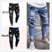 In-stock Cross-border New Model For European And Men's Slim-fit Jeans With Badges, American_mkmklike.com