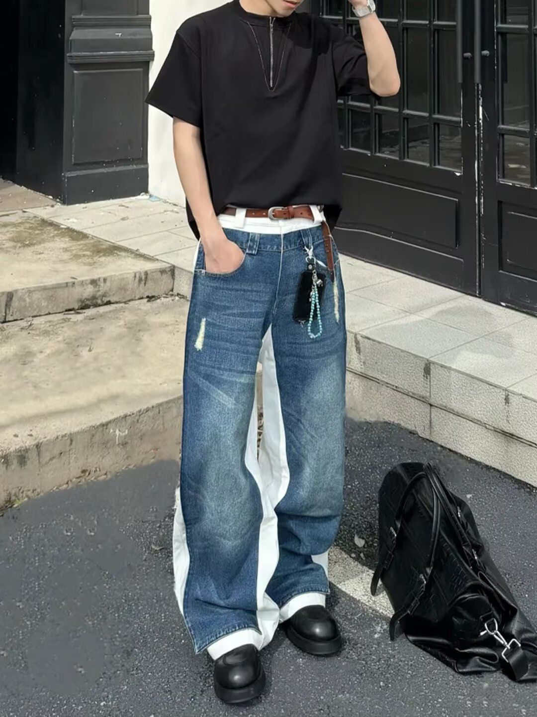 Men's Straight Fit Jeans – Classic Washed Cotton Denim For Casual Wear (S-XXXL) | Summer-Ready Breathable Fabric_mkmklike.com