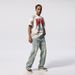 Men's Clothing High Street Washed Loose Straight Raw Edge Stitching Pants_mkmklike.com