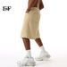 EF JEANS | 2024 Summer New Product Simple Solid Color Semi-elastic Waist Casual Pants Straight Five-point Pants Trendy Men And Women_mkmklike.com