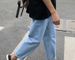 Flared Pants American High Street Yellow Mud Dyed Jeans Men's Washed Old Retro Thickened Straight Casual Trendy Pants_mkmklike.com