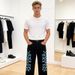 New Arrival Men's Straight Leg Pants Blue Printed Loose Fit Jeans Style_mkmklike.com