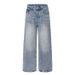 Retro Blue Straight Leg Jeans Trendy American Street Style for Men And Women Slimming Washed Casual Normcore Three Dimensional Long Pants_mkmklike.com