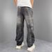 Light Blue Spring Summer Jeans for Boys Handsome Trendy Harem Pants Loose Casual Carrot Style Versatile Washed Denim_mkmklike.com
