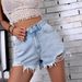 Women's High-Waisted Frayed Ripped Denim Shorts Casual INS New_mkmklike.com