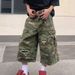 Men's American Style Distressed Camouflage Workwear Straight Leg Jeans Capri Niche Design Cross Border Trade Exclusive_mkmklike.com