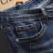 Men's Slim Tapered Jeans – Distressed Blue Denim Pants With Artistic Washes, Hand-Painted Details & Micro-Stretch (28-38, Mid-Rise Straight Fit)_mkmklike.com