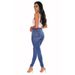 Low-Rise Women's Skinny Jeans - High Stretch Bootcut Denim Pants With Butt-Lifting Fit, Dark & Light Blue Wash (S-2XL)_mkmklike.com