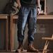 New American Trendy Brand Tooling Jeans Men's Loose Large Size Spring Men's Ruffian Handsome Casual Leggings_mkmklike.com
