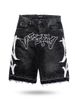 Men's American Retro Washed Loose Shorts Straight Jeans Trend Pattern Streetwear Factory Direct Sales Cross Border_mkmklike.com