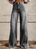 Ladies Eye‑Catching Y2k Flare Bottoms, Vintage Washed Star All‑Over Print High Waist Wide Leg Pants, Multiple Available Hues_mkmklike.com