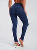 Women's High Waist Stretch Skinny Jeans - Comfortable Slim Fit Denim Pants For Casual & Street Style (Light Blue, Dark Blue)_mkmklike.com