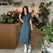 Waist Cinched Denim Dress For Women, Summer New Style, French Luxury, Small Stature, Temperament, Long Skirt_mkmklike.com