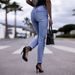 ELLE 2025 Spring Factory In-Stock European And American Stretch Ripped Women's Straight Skinny Hip-Lifting Fashion_mkmklike.com