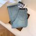 Women’S Light Blue Flared Jeans – High-Waisted Straight-Leg Fleece-Lined Winter Pants (S-2xl, Stretch-Free Cotton Denim)_mkmklike.com