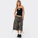 Women's Camouflage Wide Leg Capri Jeans Loose Casual Workwear Trendy Pocket Detailing 6 New Styles_mkmklike.com