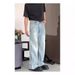 Men's Clothing Men's Light Blue Vintage Flared Jeans - Cleanfit High Street Style, Slimming & Stretchy Comfort For Everyday Wear_mkmklike.com