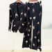 Women's clothing celebrities fashionable and elegant printed suit flared trousers set two-piece set_mkmklike.com