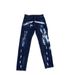 Men's Clothing European And American Style 2025 Spring Heavy Punk Men's Jeans Trendy Blue Ripped Patch Slim Stretch Men's Pants_mkmklike.com