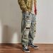 American Heavy Retro Jeans Men's Loose Straight Cone High Street Trend Old Ripped Pants Men's Autumn And Winter_mkmklike.com