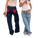 Y2K Retro Low Waist Wide Leg Jeans For Women – Contrast Stitching & Star Embellishments (Sizes S-L, 5+ Colorways)_mkmklike.com