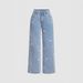 Y2K High-Waisted Wide-Leg Jeans – Vintage Washed Denim With Bow Detail (Light Blue/Deep Blue/Royal Blue)_mkmklike.com