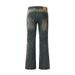 Washed Yellowing Flared Jeans Men's Vibe Trend American Style Back Pocket Design Loose Casual Wide Leg Pants_mkmklike.com