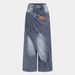 Women's Clothing Women's Denim Jeans Cross-Over Design Deconstructed Layered Washed For Formal & Casual For Women_mkmklike.com