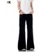11KN American Style Slightly Flared Jeans For Women Simple Cleanfit Slimming Loose Stack Casual Slim Fit Long Pants_mkmklike.com