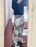 Graffiti Maple Pants Pink Branches Fallen Leaves Camouflage Jeans Men's Spring And Autumn New Loose Straight Casual Long Pants_mkmklike.com