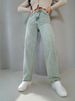 Women's High Waist Wide Leg Jeans – Vintage Blue Flared Denim Pants For Casual & Boho Style (Sizes 25-32)_mkmklike.com
