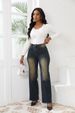 High Waist Straight Leg Jeans For Women -Classic Comfort Stretch Denim Pants With Mid-Rise Fit, Casual Chic Style (Dark Blue, Deep Blue, Light Blue)_mkmklike.com