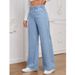 Women's Clothing Relaxed Fit Lazy Style Jeans Straight Leg Comfortable Cotton Stretch Denim Pants Casual Streetwear (Light Blue, Dark Blue, Black)_mkmklike.com