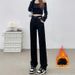 New Winter Collection: Women's Fleece-Lined Straight-Leg Jeans 2025, High-Waisted Slimming Design, Wide-Leg Pants For_mkmklike.com