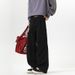 Washed Gray Straight-Leg Cargo Jeans For Men Spring American Retro Distressed Wide-Leg Paratrooper Loose Casual Pants_mkmklike.com