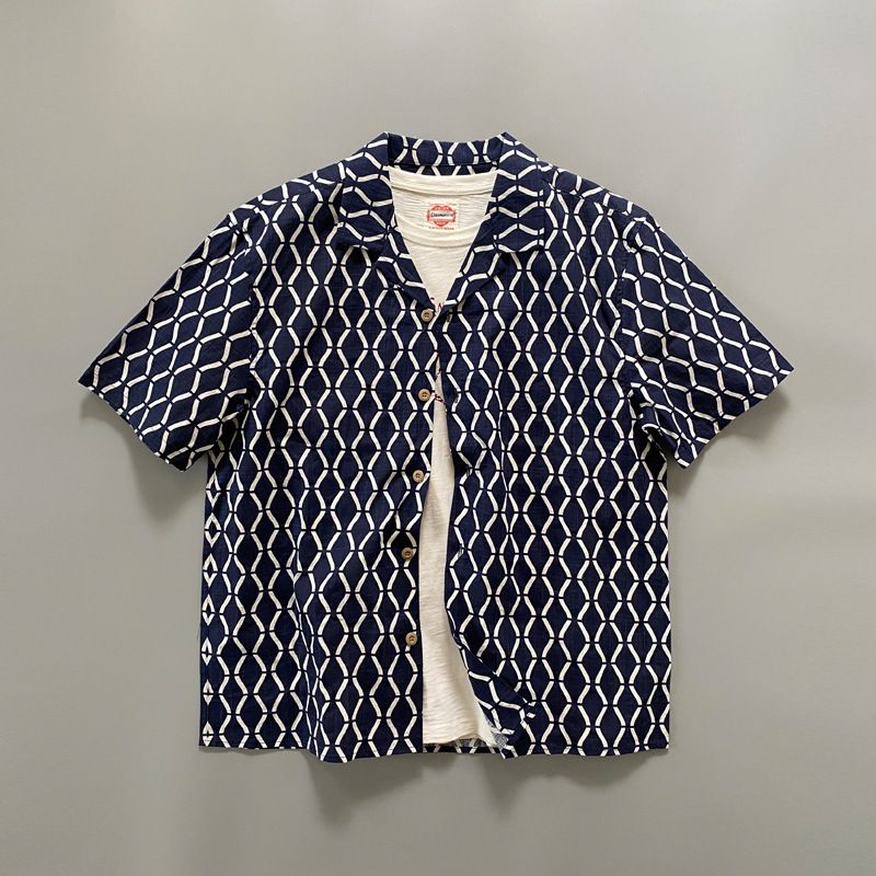 Vacation-style Cuban Collar Short-sleeve Floral Shirt For Men, Summer Lightweight Beach Shirt, 2026 New Model_mkmklike.com