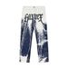 Men's Clothing Hand Painted Ink Splashing Drawstring High Street Casual Sports Sweatpants Flared Trousers_mkmklike.com